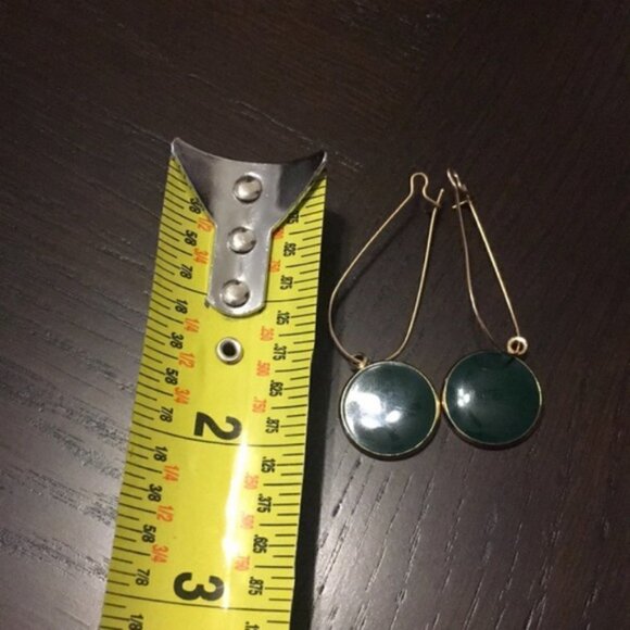 Boho elegant green gypsy circle earrings jewelry … - Picture 7 of 7